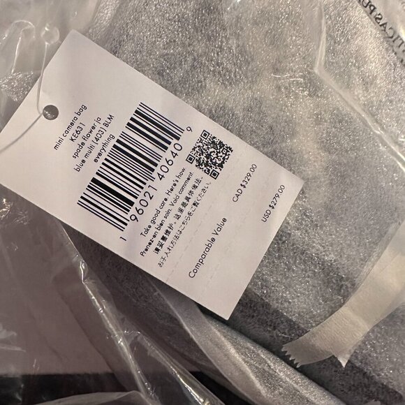 NWT! New! Kate Spade Spade Flower Jacquard Everything Mini Camera Bag Blue Multi - Picture 8 of 8